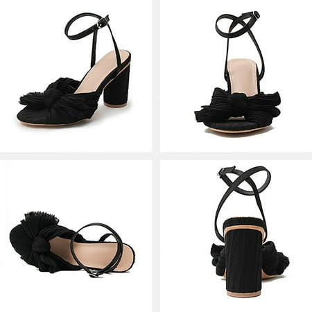 

eczipvz Platform Sandals Womens Sandals Flats Shoes for Women Comfortable Walking Summer Gladiator Bohemian Beaded Dress Shoe Elastic Ankle Strap Slip On Sandal