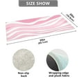 thumbnail image 3 of Pink Lines Luxury Kitchen Rug Non Slip Bathroom Plush Mat Shaggy Bedroom Carpet 39"x20", 3 of 6