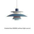 thumbnail image 2 of Luz colgante Lámpara de araña colorida Forma de luminaria Lámpara colgante Led de metal Cocina Habitación Club Restaurante Mostrador Iluminación y accesorios azul graduado 400MM (SIN BOMBILLA) Yuarrent HA069684-12, 2 of 6