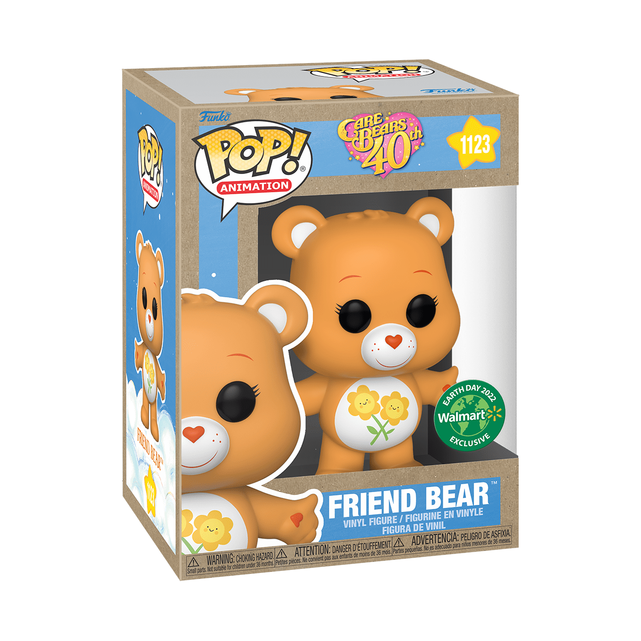Funko Pop! Animation: Care Bear 40th Anniversary - Earth Day - Friend Bear  Vinyl Figure (Walmart Exclusive) (+ Pop! Stacks Plastic Protector) -  