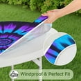 thumbnail image 5 of Blue Purple Tie Dye Pattern Round Fitted Tablecloth with Elastic Edge,Dining Table Cover Waterproof,Outdoor Round Tablecloth for Camping,Dining,Indoor and Outdoor, 5 of 7