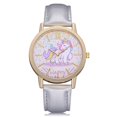 thumbnail image 4 of Lindo patrón animal reloj de pulsera de cuarzo PU banda relojes casuales (plata) Tmvgtek Para estrenar, 4 of 4