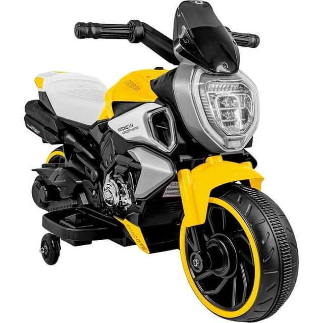 Moto Eléctrica Amarilla Con Luz Y Claxon Little Monkey