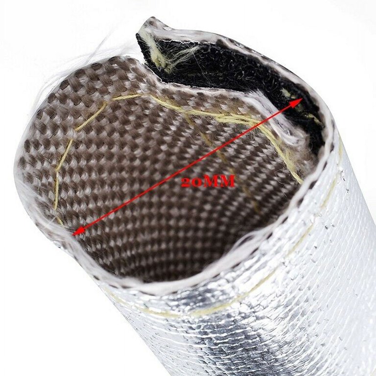 2M Fuel Line Heat Shield Thermal Sleeve Insulation Wire Hose Cover  Protector - Walmart.com