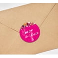 thumbnail image 3 of Darling Souvenir 45 Pcs PInk Round Floral & Anchor Save The Date Stickers DIY Envelope Seals-1.6 Inches, 3 of 4