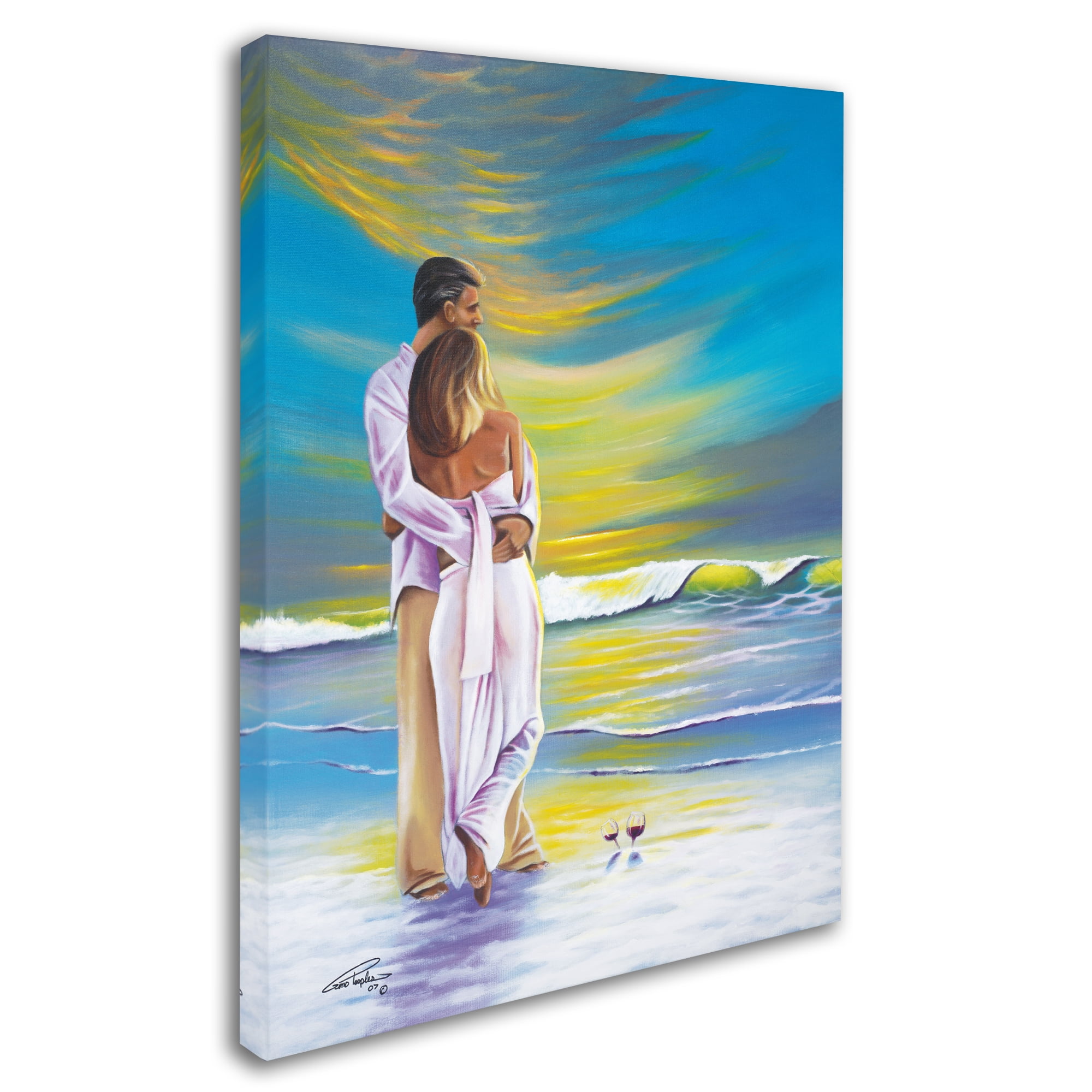Trademark Fine Art 'Romantic Moment' Canvas Art by Geno Peoples