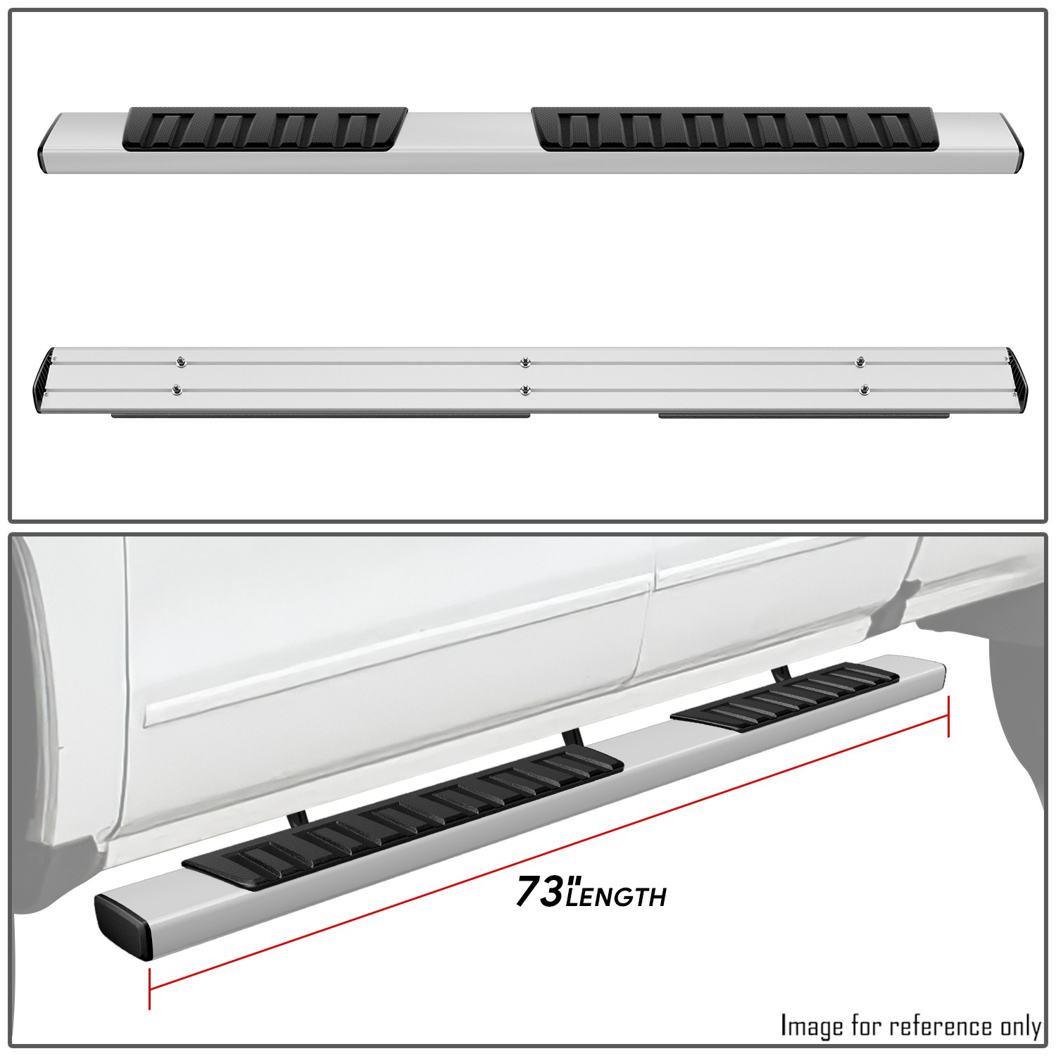 DNA Motoring For 07-19 Silverado Sierra Extended Cab 6.25" Running Board Side Step Nerf Bar
