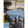 thumbnail image 5 of Outdoor Tablecloth with Umbrella Hole for Patio/Picnic/Party/Camping, Blue Waterproof Table Cloth Square Cover Washable, Vintage Modern Abstract Art Ombre (54"x 54"), 5 of 8