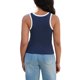 thumbnail image 3 of Camisetas casuales sin mangas de verano para mujer ATHLECHIC, con cuello redondo y bloques de color, talla XL, azul oscuro y blanco, 3 of 5