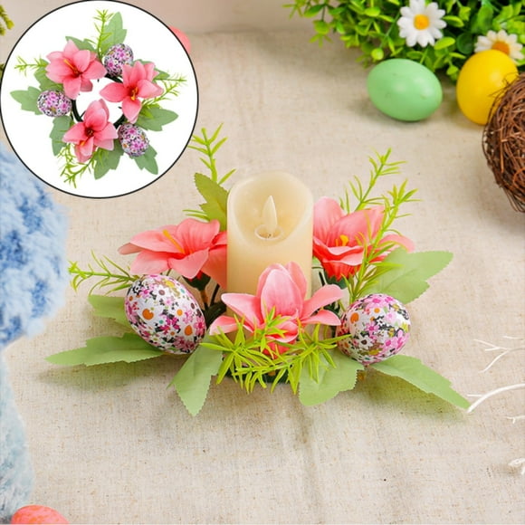 Hot Sale! Christmas Ornament Clearance Ongmies, Artificial Flower Candle Garland Pink Cool Desk Decor Desk Figurines