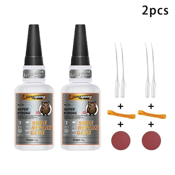 2 pcs Strong Versatile Shoe Repair Glue - Precision Nozzle Adhesive for Sneakers, Faux & Soft Resin Shoes - Ideal for DIY Crafts & Quick Fixes, Shoe Accessories