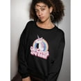 thumbnail image 2 of Rainbow Ring Unicorn Sweatshirt Women -Image by Shutterstock, Female XX-Large, 2 of 4