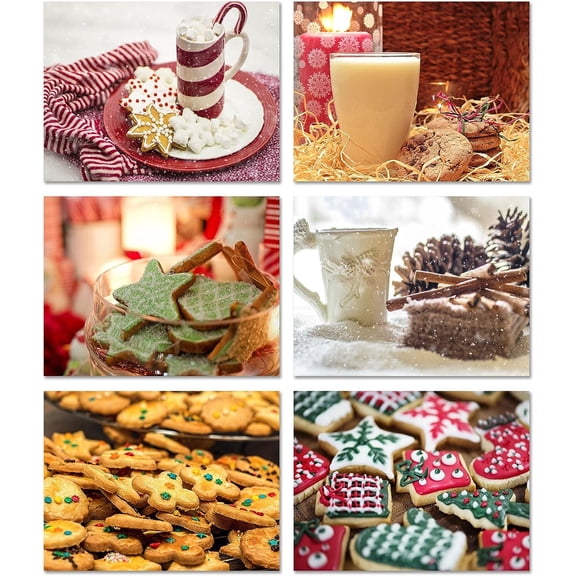 Small World Greetings Christmas Cookie Cards 12 Count - Blank Inside with Envelopes - A2 Size (5.5”x4.25”) - Happy Holidays, Winter Events, and More