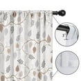 thumbnail image 4 of Blackout Kids Curtains,White Cartoon Leaf and Vine Pattern Childrens Insulated Curtains Set Of 2,Bedroom Essentials,Toddler Room Decor 42x54in(106x137cm), 4 of 5