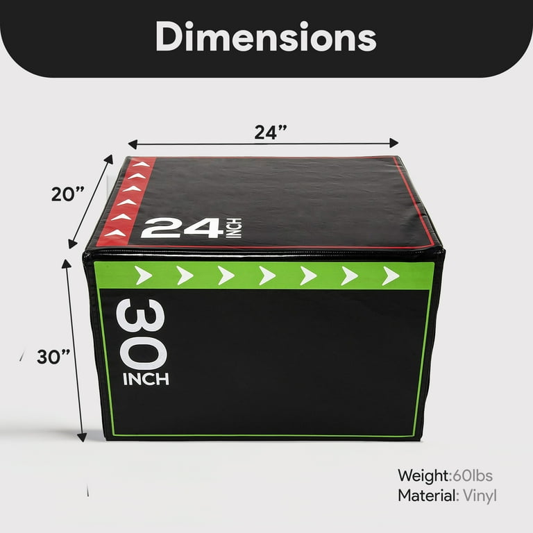 BalanceFrom Foam Plyometric Jump Box, 20 24 30 inches