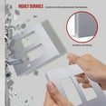 thumbnail image 3 of ENERLITES Elite Series Screwless Decorator Wall Plate Child Safe Outlet Cover, Size 2-Gang 4.68" H x 4.73" L, Unbreakable Polycarbonate Thermoplastic, SI8832-SV, Silver, 3 of 5