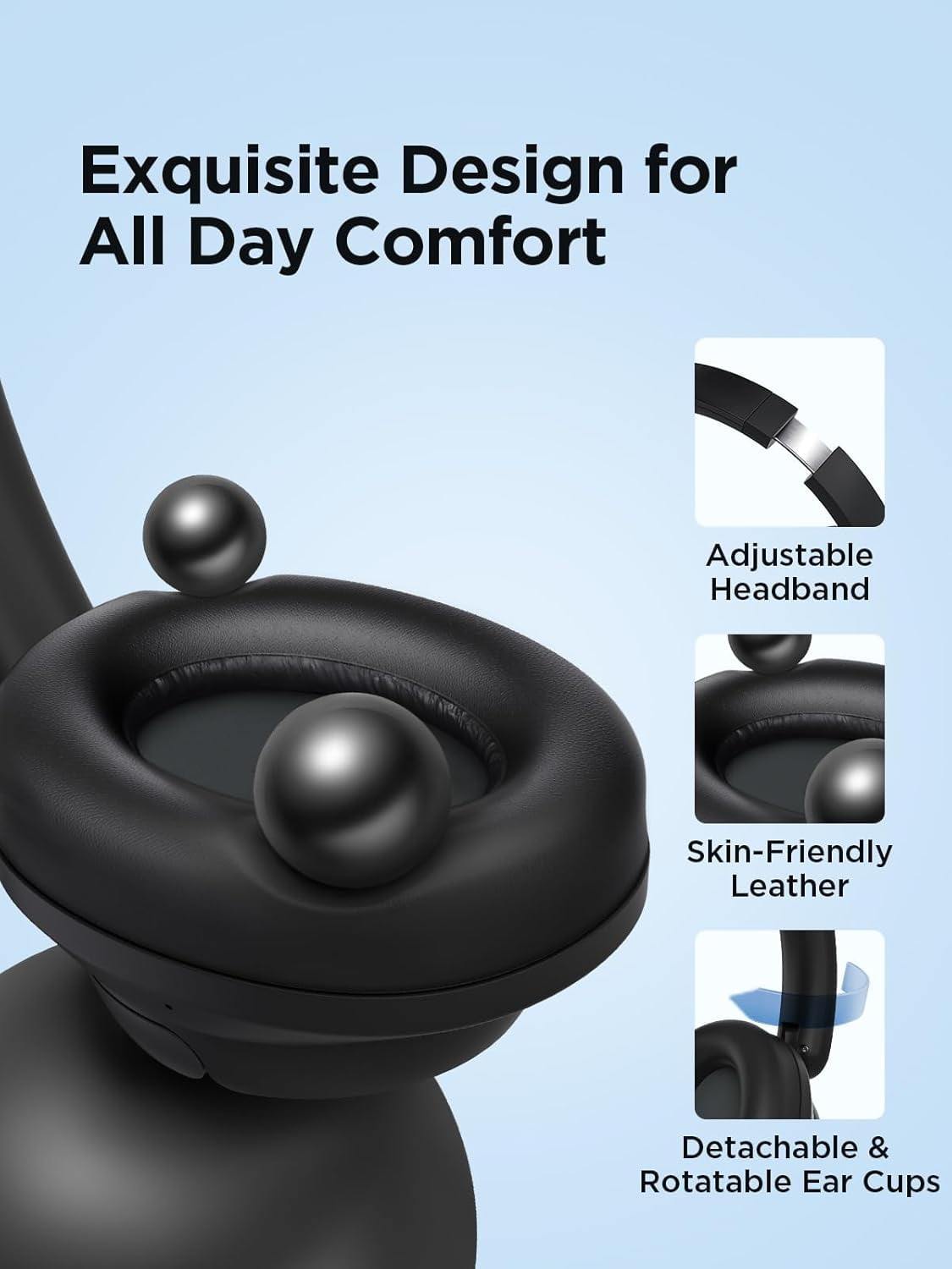 1MORE Sonoflow HQ31 Wireless Headphones with ANC, Hi-Res Audio, 90H Battery, Black