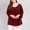 *Wine, variant on ClodeEU Women's Plus Size Raglan Sleeve Top ,Pleated Round Neck 3/4 Sleeve Loose Fit Blouse Yellow,Womens Plus XL