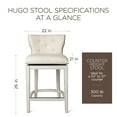 thumbnail image 5 of Open Box Maven Lane Hugo Swivel Stool, White Oak, Counter Height (2 Pack), 5 of 6