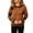 Brown, variant on DailyTrove Women's Crew Neck Halloween Knit Sweater Long Sleeve Spider Jacquard Contrast Cuff Casual Pullover