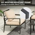 thumbnail image 2 of Farini Outdoor conversation sets, 4 Pieces Metal Patio Furniture Set with 2 Single Sofas, Loveseat & Coffee Table, for Garden, Backyard, Balcony (Beige), 2 of 8