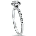 thumbnail image 2 of Pompeii 5/8 Carat Cushion Halo Diamond Engagement Wedding Ring Set White Gold (H/I,I2-I3), 2 of 4