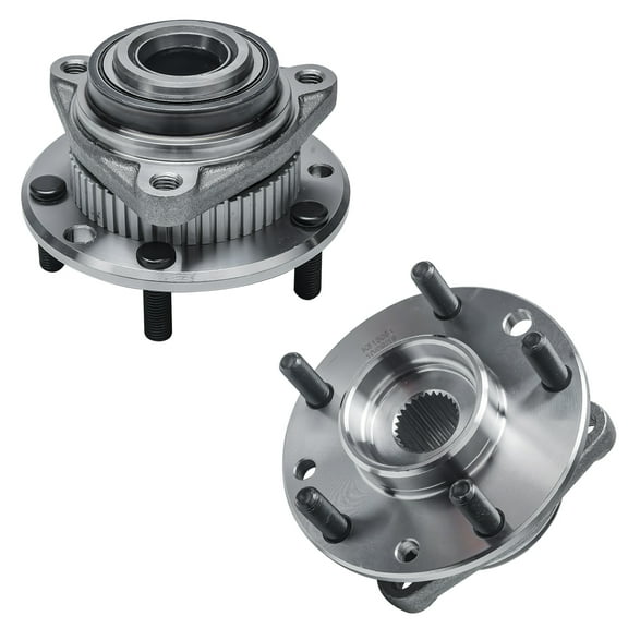 Detroit Axle - Front 2pc Wheel Bearing Hubs for 4WD Chevy Blazer Olds Bravada GMC Jimmy S10 S15 Sonoma Syclone Typhoon, 2 Wheel Bearing and Hubs Set Replacement