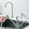 thumbnail image 4 of Brushed Nickel Kitchen Faucet with Side Sprayer 3 or 4 Holes Sink Mixer Faucet, 4 of 18