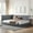 Gray, variant on Kumix Velvet Full Size Upholstered Daybed, Sofa Bed Frame with Guardrail for Teens Adults, Wood Frame Daybed for Bedroom-Beige