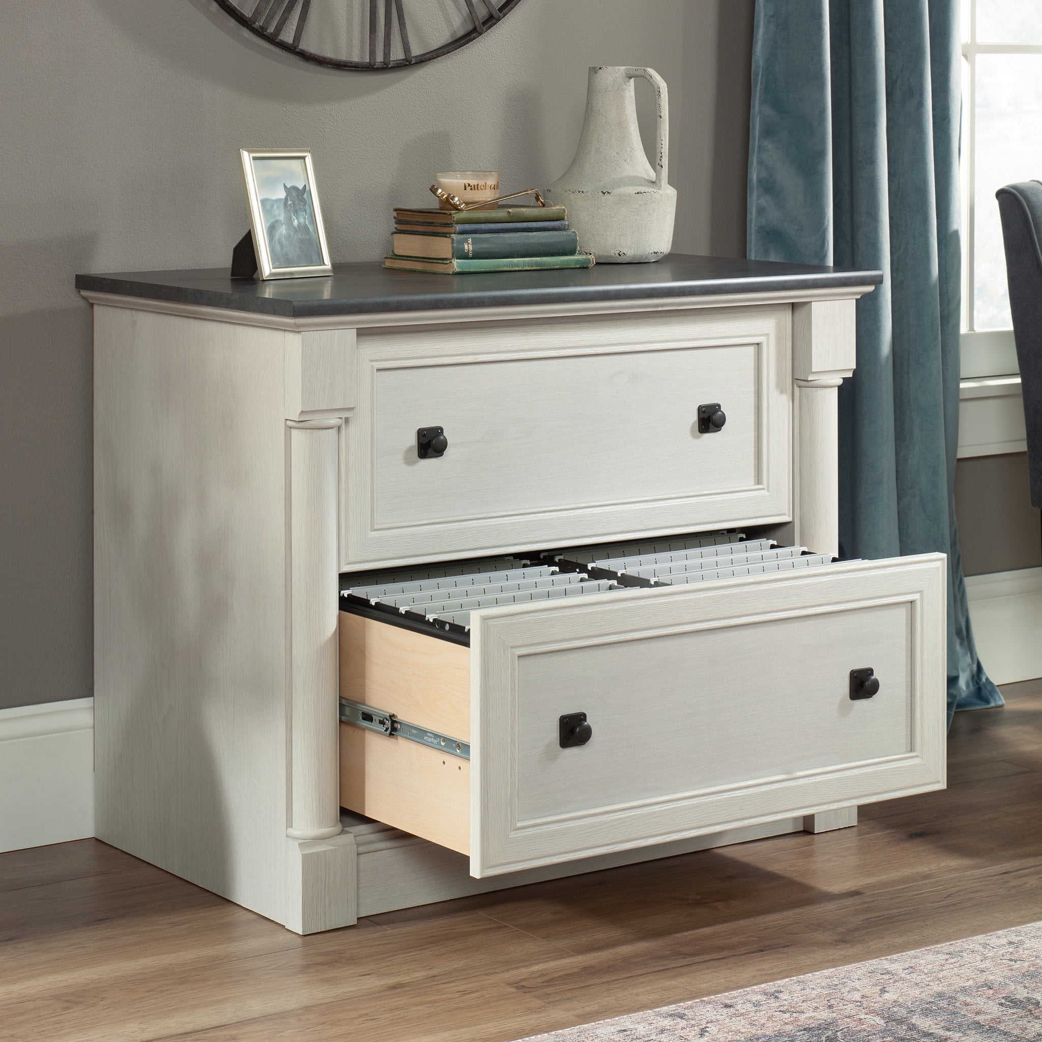 Sauder Palladia Filing Cabinet, Glacier Oak Finish