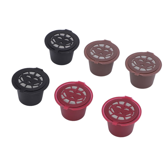 Cápsulas de Café Reutilizables, Sólidas Cápsulas de Café Recargables de 6 pianas fáciles de Limpiar para el HOGAR