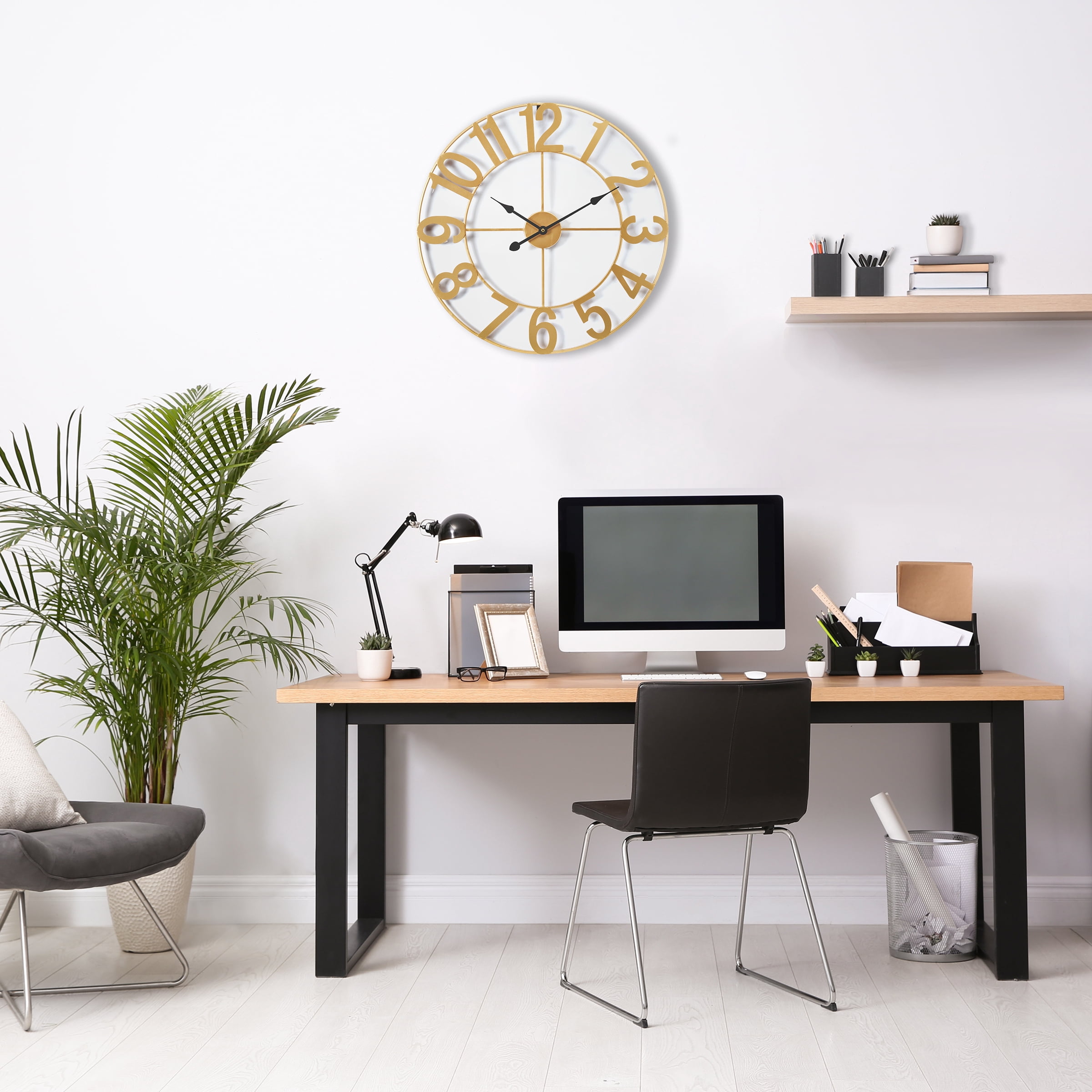 Sorbus 16" Quartz Classic Indoor Oversized Wall Clock, Easy Installation