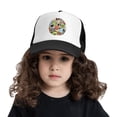thumbnail image 2 of PAYOHTO Kids Funny Monsters Cool Baseball Hat Back Adjustable Mesh Breathable Hats Black Trucker Cap Outdoor Fishing Sun Caps for Boys or Girls ages 4-10, 2 of 9