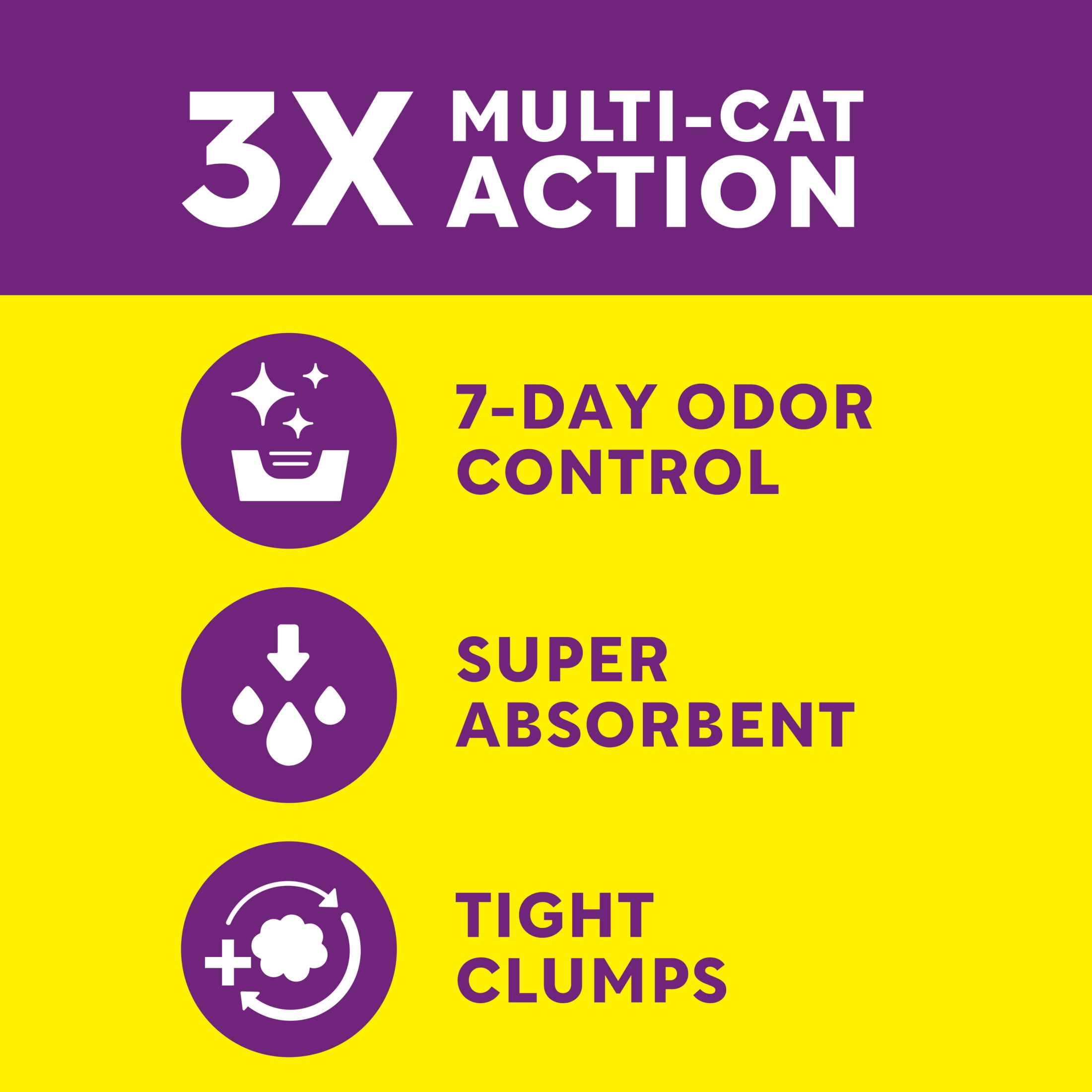 (3 pack) Scoop Away Multi-Cat Clumping Litter With Meadow Fresh Scent, 25 lb. Box