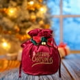 thumbnail image 4 of Xecvkr Christmas Gift Bags Fleece Drawstring Doll Sack Candy Flannel Cute Novelty Snack Holder Durable Reusable Expandable Bottom Kids Family Party Favor 5.9x5.11in 1pc, 4 of 8