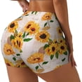 thumbnail image 1 of Balery Sunflower 5 Pantalones cortos de entrenamiento estampados para mujer, sin costuras, ajustados, para gimnasio, yoga, correr, deportes, ejercicio activo, fitness.-XX-Large, 1 of 8