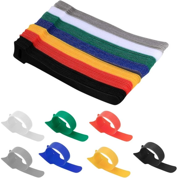 Microfiber Cloth Cable Ties, Reusable Multi-Purpose Wire Ties With Hook And Loop Design, Cord Organizer For Electronics, Pc, Tv