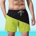 thumbnail image 2 of LpwkSSA Mens Athletic Swim Trunks Side Panel Design Quick Dry Fabric Relaxed Silhouette for Beach Trips Green XXXL, 2 of 6