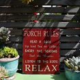 thumbnail image 5 of Porch Rules Metal Sign Read A Book Sip Iced Tea Enjoy Seasons Listen To Birds Relax Decorative Porch Signs for Home Decor13'', 5 of 6