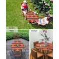 thumbnail image 6 of Fitted Round Tablecloths Table Covers 45-54in,Indian Geometric Ethnic Tribal Art Waterproof Elastic Edged Table Cloth for Kitchen Dining Holiday Party Tables Decor,Abstract Vintage Native Texture, 6 of 6