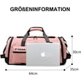 thumbnail image 2 of Bolsa de viaje grande para mujer y hombre, bolsa de deporte con compartimento para zapatos y compartimento húmedo y seco, bolsa de viaje con gran capacidad, bolsa de natación, bolsa de noche para, 2 of 6