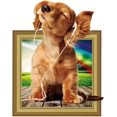 thumbnail image 1 of Diy 3d cachorro perro pegatina de pared Pvc telón de fondo decoración decoración del hogar calcomanías de habitación arte de la pared papel tapiz pegatinas en el cartel de la pared - -, 1 of 4