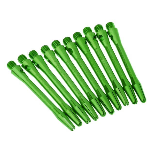 10 piezas de aleación de aluminio Vástagos de dardo Ejes de dardo Puntas de dardo medianas 2BA Fuerte Verde Sunnimix Ejes de dardos