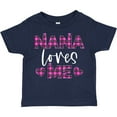 thumbnail image 3 of Inktastic My Nana Loves Me Hearts in Pink Plaid Boys or Girls Toddler T-Shirt, 3 of 5
