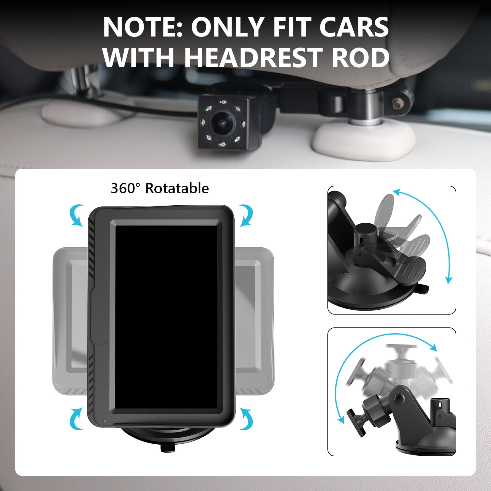 Weiqi Baby Car Back Seat Camera, 4.3