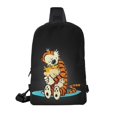 thumbnail image 2 of Calvin And Hobbes Crossbody Sling Bag Fanny Pack Sling Chest Bag Dual Pocket Chest Daypack Satchel For Hiking Travel, 2 of 8