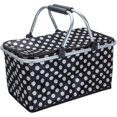 thumbnail image 1 of Cesta de picnic térmica de gran tamaño - Estructura de aluminio resistente - Forro impermeable - Diseño plegable para fácil almacenamiento - Ideal para camping, picnic, viajes o uso familiar, 1 of 5