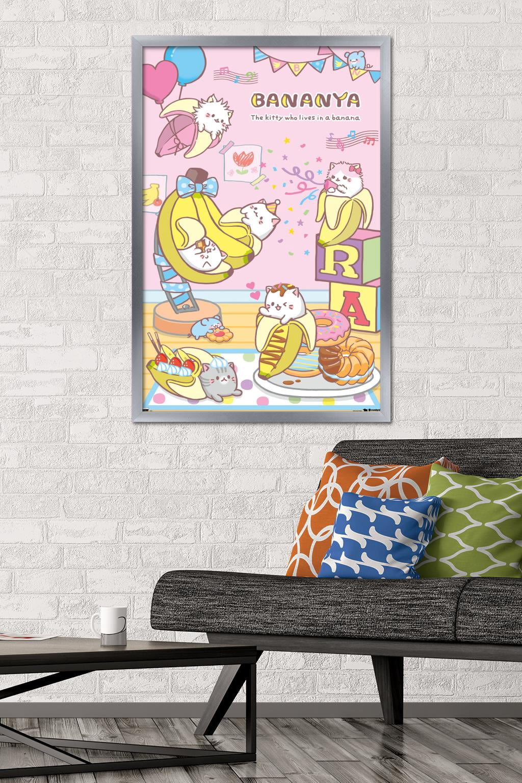 Bananya - Party Wall Poster, 22.375" x 34" Framed