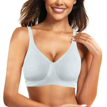 KELINFONG Women s Seamless Bra No Underwire Push up Bras Soft Wireless Bralette Full Coverage Sport Everyday Bra