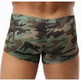 thumbnail image 4 of Jinhomg Mens Pouch Boxer Briefs Trendy Camouflage Print Athletic Boxers Lightweight Comfy Low Waist Boxer Briefs Gym Sportswear Army Green XL, 4 of 5